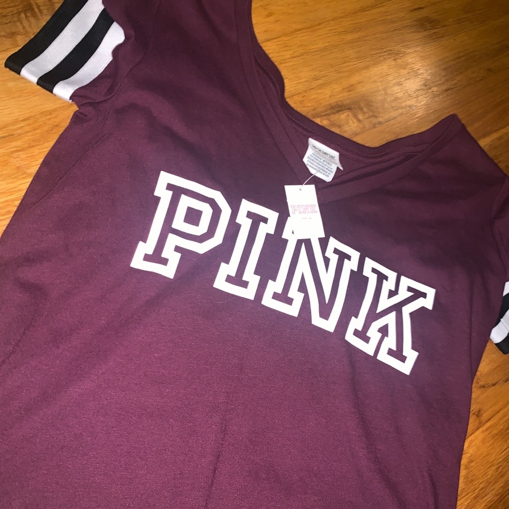 pink logo shirt